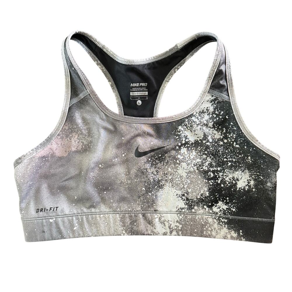 Nike Pro Dri-FIT Abstract Splatter Racerback Sports Bra Large